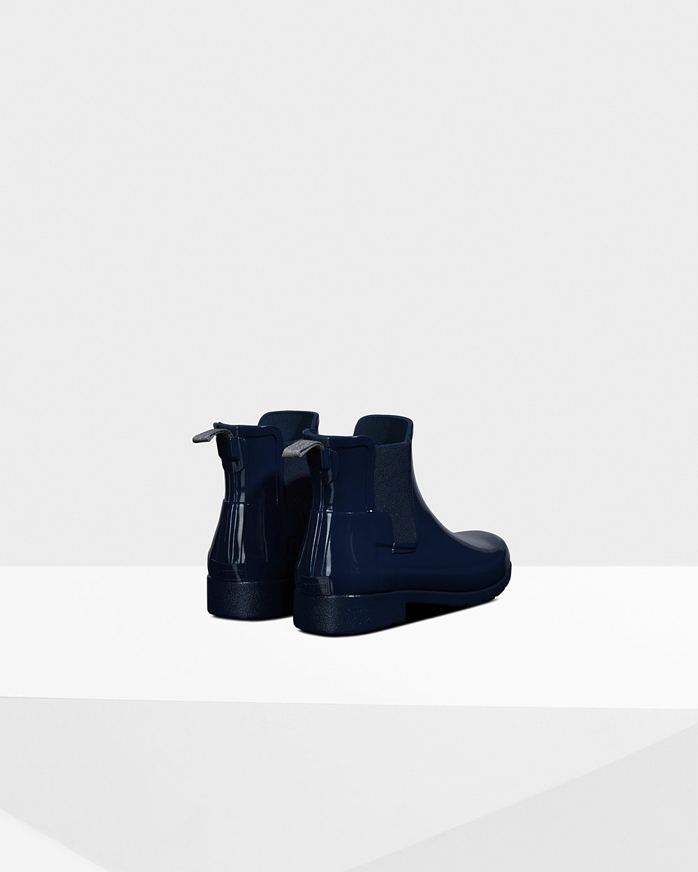 Botas Chelsea Hunter Feminina Azul Marinho - Refined Gloss Slim Fit - 48ZINHLYP